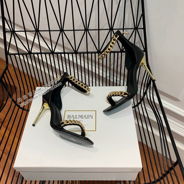 balmain2022專櫃新款高跟毛毛涼鞋 dx3098